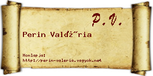 Perin Valéria névjegykártya